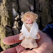 Fantasy miniature Teddy doll Sleeping Elf with movable legs