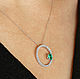 14K Oval Emerald Pendant, Eternity Emerald Necklace, May Birthstone Ne. Pendants. JR Colombian Emeralds (JRemeralds). Online shopping on My Livemaster.  Фото №2