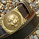 Men's belt,leather. Leo. Straps. Marik Leather Craft. Online shopping on My Livemaster.  Фото №2