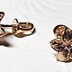 Earrings 'Flowers' - gold 585, Zirconia. Stud earrings. masterskai. My Livemaster. Фото №4
