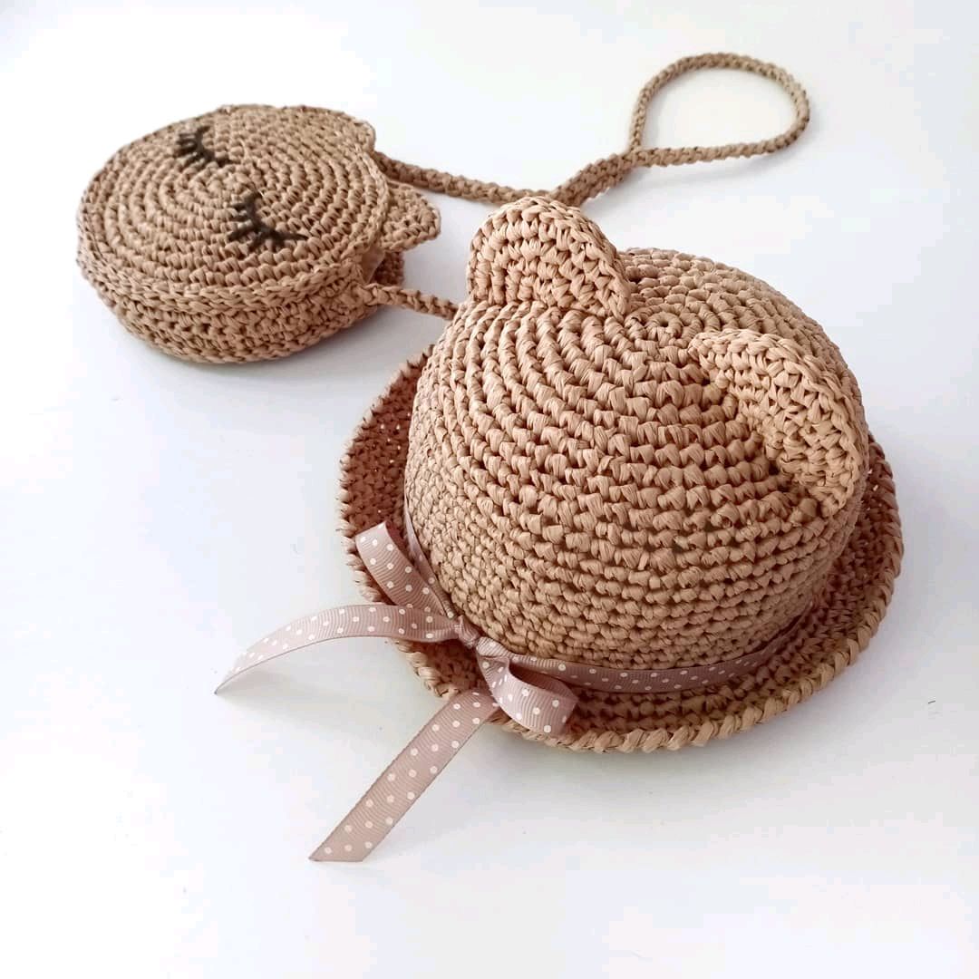 Set of hat and handbag are made of genuine raffia, Hats1, Tula,  Фото №1