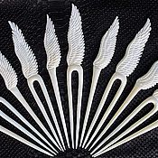 Украшения handmade. Livemaster - original item Hairpin: CLIPS: Barrette hairpin from the bone of a Buffalo Wing. Handmade.
