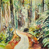 Картины и панно handmade. Livemaster - original item Emerald forest, oil painting on canvas. Handmade.
