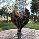 'Tiger eye of the dragon' glass with natural stones, Wine Glasses, St. Petersburg,  Фото №1