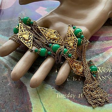 Винтаж ручной работы. Ярмарка Мастеров - ручная работа Goldette?Ожерелье. FNNewB1. Handmade.