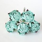 Материалы для творчества handmade. Livemaster - original item Paper flowers for scrapbooking ranunculus mint, 1 pc.. Handmade.