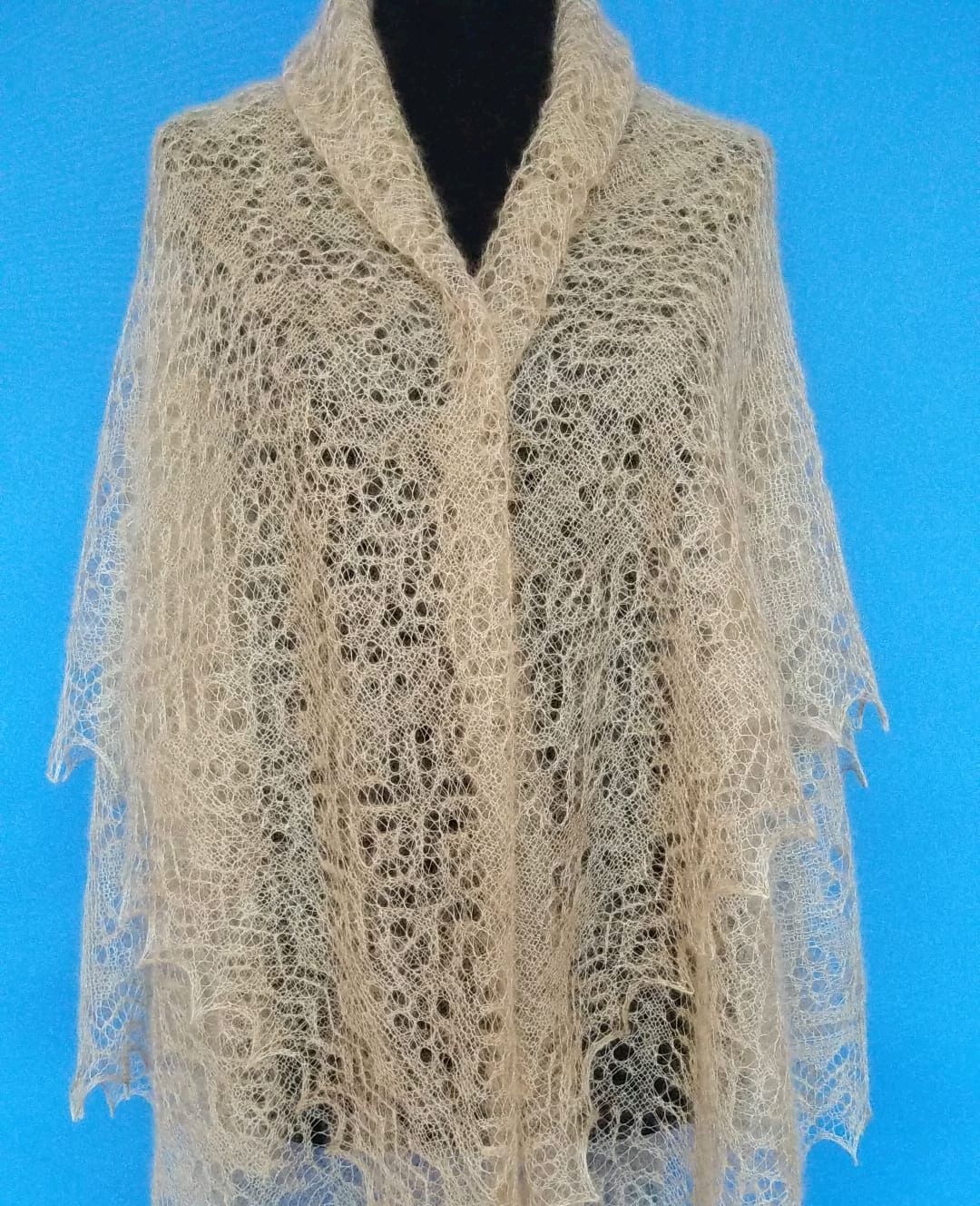 305 паутинка пуховая платок ажурный аксессуары козий пух купить в ...