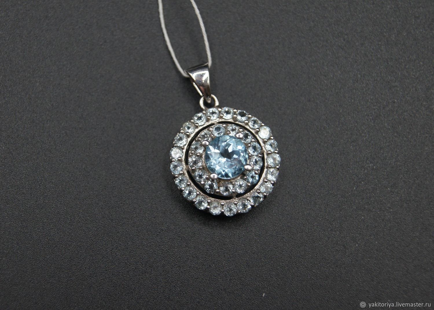 Silver pendant with natural topaz, Pendants, Moscow,  Фото №1