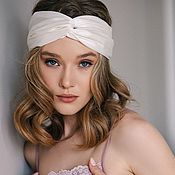Аксессуары handmade. Livemaster - original item Silk bandeau headband for white hair. Handmade.