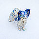 Papillon ' Gzhel in gold'. Figurines. Moscow Kerry (porcelaindogs). My Livemaster. Фото №4