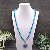 Украшения handmade. Livemaster - original item The author`s necklace is natural turkvenite with a pendant. Handmade.