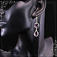 Double drop earrings 'Violets'. Earrings. Author studio Kamelya - Polina. My Livemaster. Фото №4