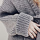 Cardigan grey with a hood. Coats. SHAPAR - knitting clothes. My Livemaster. Фото №4