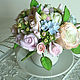 Order Mini bouquet in pastel colors. Flowers from polymer clay. Olga-art-flower. Livemaster. . Composition Фото №3