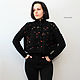 Order  Women's cropped Black cardigan. CUTE-KNIT by Nata Onipchenko. Livemaster. . Cardigans Фото №3