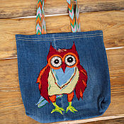 Сумки и аксессуары handmade. Livemaster - original item Bag shopper "Red Owl". Handmade.