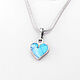 Heart PENDANT with turquoise. Miniature handmade pendant, Pendant, Moscow,  Фото №1