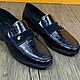 Order Men's crocodile leather loafers, in dark blue. SHOES&BAGS. Livemaster. . Loafers Фото №3