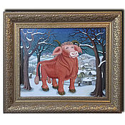 Картины и панно handmade. Livemaster - original item Bull / 40H50 cm/ oil on canvas. Handmade.
