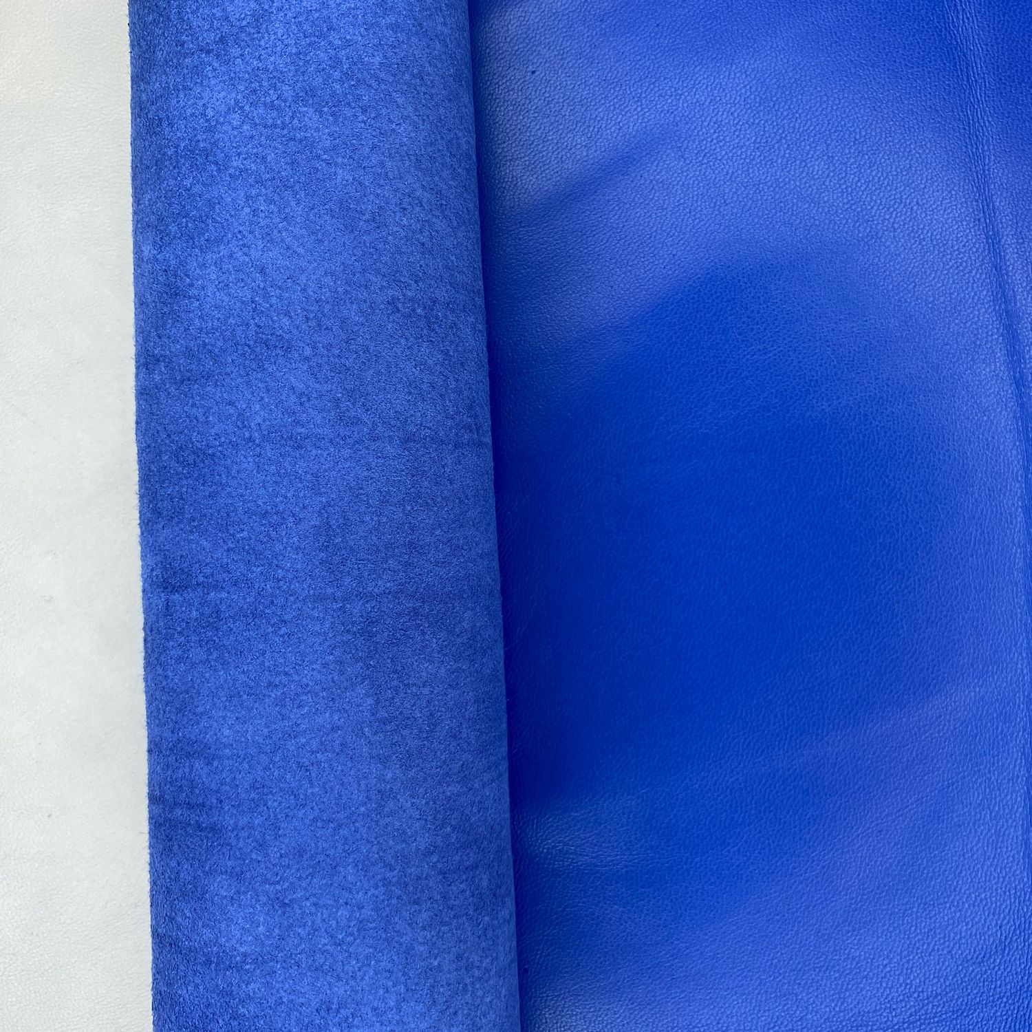 Натуральная кожа овчина Синий Электрик купить в интернет-магазине ...