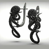 Украшения ручной работы. Ярмарка Мастеров - ручная работа Earrings classic: Ocean Octopus  Earrings. Handmade.