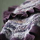 Felt collar with ties 'Violet sunset', Collars, Kamensk-Shahtinskij,  Фото №1