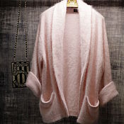Одежда handmade. Livemaster - original item Cárdigan rosa suave con cuello de chal. Handmade.