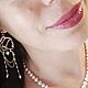 Серьги с жемчугом "девушка с жемчужной". Серьги классические. KSeniora jewelry. Интернет-магазин Ярмарка Мастеров.  Фото №2