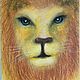 Oil pastel painting lion's head 'Brother' 297h420 mm. Pictures. Larisa Shemyakina Chuvstvo pozitiva (chuvstvo-pozitiva). Интернет-магазин Ярмарка Мастеров.  Фото №2