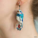 Bird earrings 'Azure Breeze', Earrings, Moscow,  Фото №1