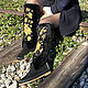 boots: Fur boots with contrasting embroidery - limited edition. High Boots. Febe-handmade. My Livemaster. Фото №4