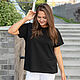 Basic Black Cotton T-shirt. T-shirts. NATALINI. My Livemaster. Фото №4