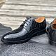 Derby from the abdominal part of crocodile leather, in black color!. Derby. SHOES&BAGS. My Livemaster. Фото №4