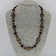 Beads made of jasper stones, tiger's eye, agate. Necklace. Magic box. My Livemaster. Фото №5