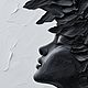 Картина текстурной пастой Силуэт девушки. Картины. Картины маслом на холсте АРТ идея. Ярмарка Мастеров.  Фото №4