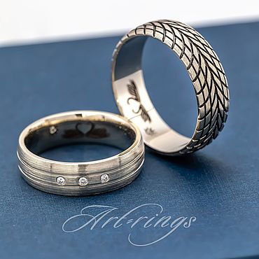 Картины и панно ручной работы. Ярмарка Мастеров - ручная работа Обручальные кольца парные