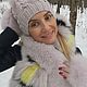 Заказать Меховой шарф , шапка, митенки  «Каприз». Татьяна Гогошидзе (tf_fur_workshop). Ярмарка Мастеров. . Шапки Фото №3