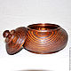 Textured cup-barrel with lid made of cedar. K24. Jars. ART OF SIBERIA. Online shopping on My Livemaster.  Фото №2
