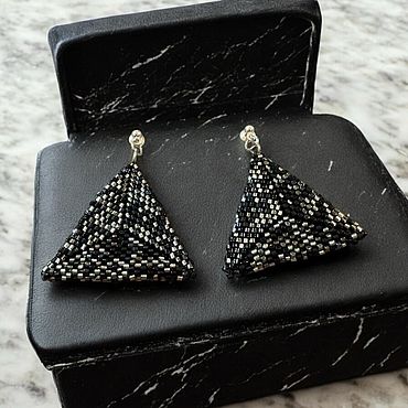 Украшения ручной работы. Ярмарка Мастеров - ручная работа Серьги "Triangle Max". Handmade.
