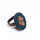 Embroidered ring Artemis. Rings. Art Stitch by Juli Milokumova. Online shopping on My Livemaster.  Фото №2