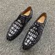 Men's shoes made of genuine crocodile leather, with laces, Shoes, St. Petersburg,  Фото №1