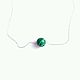 Silver necklace of malachite. 925 sterling silver, Necklace, Moscow,  Фото №1