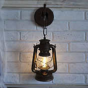 Для дома и интерьера handmade. Livemaster - original item Lamp wall sconce Kerosene lamp Black for baths, cottages at home. Handmade.