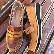 Обувь ручной работы handmade. Livemaster - original item Pumps - brown leather / nubuck. Handmade.