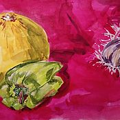Картины и панно handmade. Livemaster - original item Painting With Vegetables In The Kitchen Still Life. Handmade.