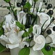 Bouquet Black and white. Flowers from polymer clay. Composition. Olga-art-flower. My Livemaster. Фото №4