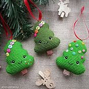 Куклы и игрушки handmade. Livemaster - original item Christmas trees on a Christmas tree are different. Handmade.