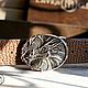 Leather belt with bronze buckle 'Bronze Dragon' ver. 6. Straps. Leather product G.M.G.. My Livemaster. Фото №5