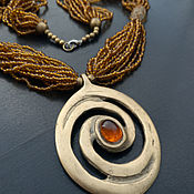 Винтаж handmade. Livemaster - original item the spiral of life. Stylish necklace.. Handmade.