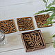 Set of 4 stands made of oak 'Monstera', Bonfires. Stand. Trees may - creative workshop. My Livemaster. Фото №5